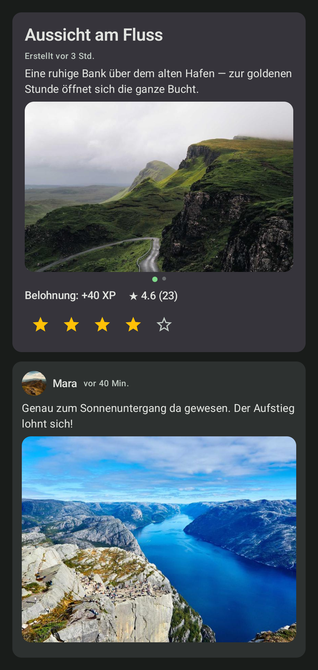 StreetPainter App-Screenshot — Interessante Orte