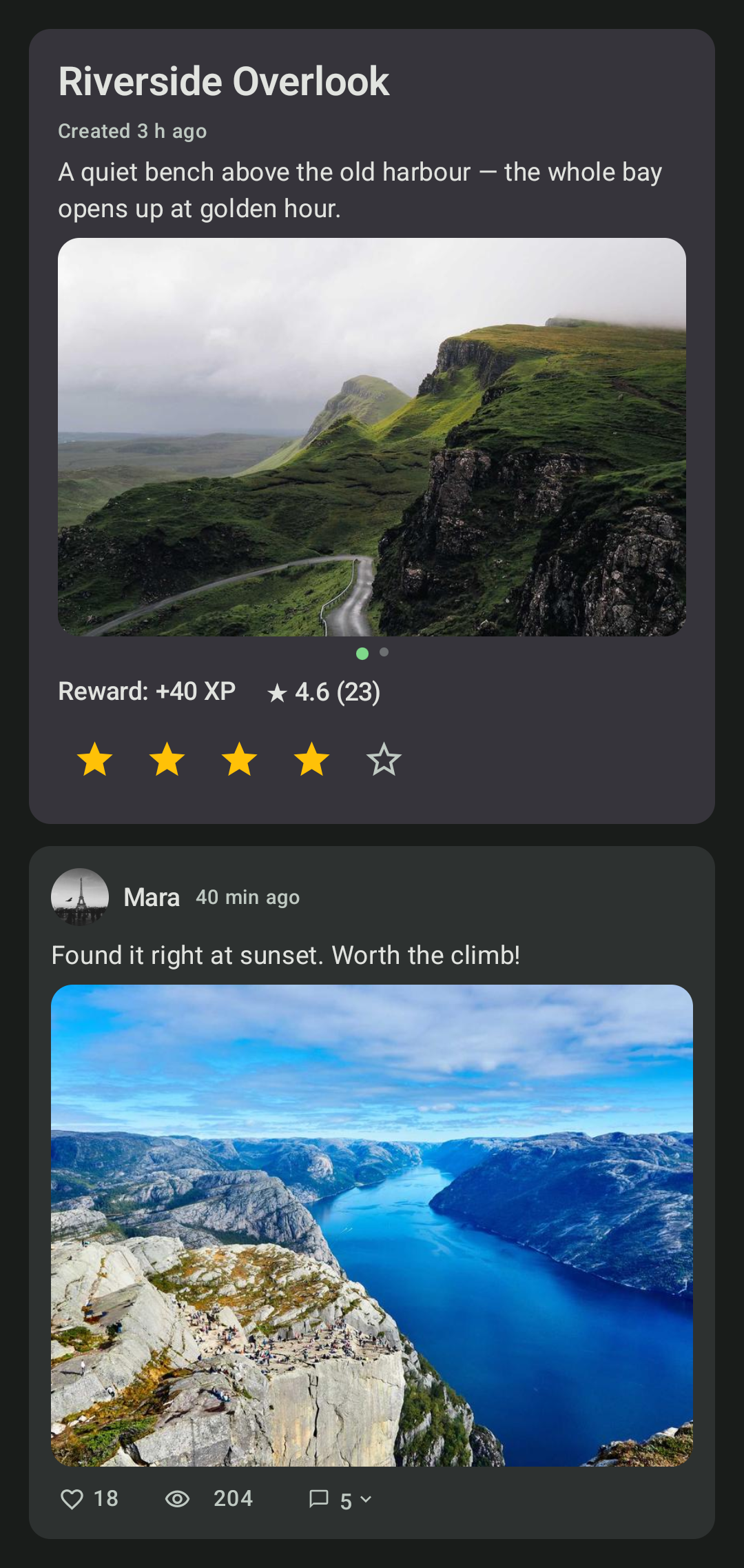 StreetPainter app screenshot — Points of interest