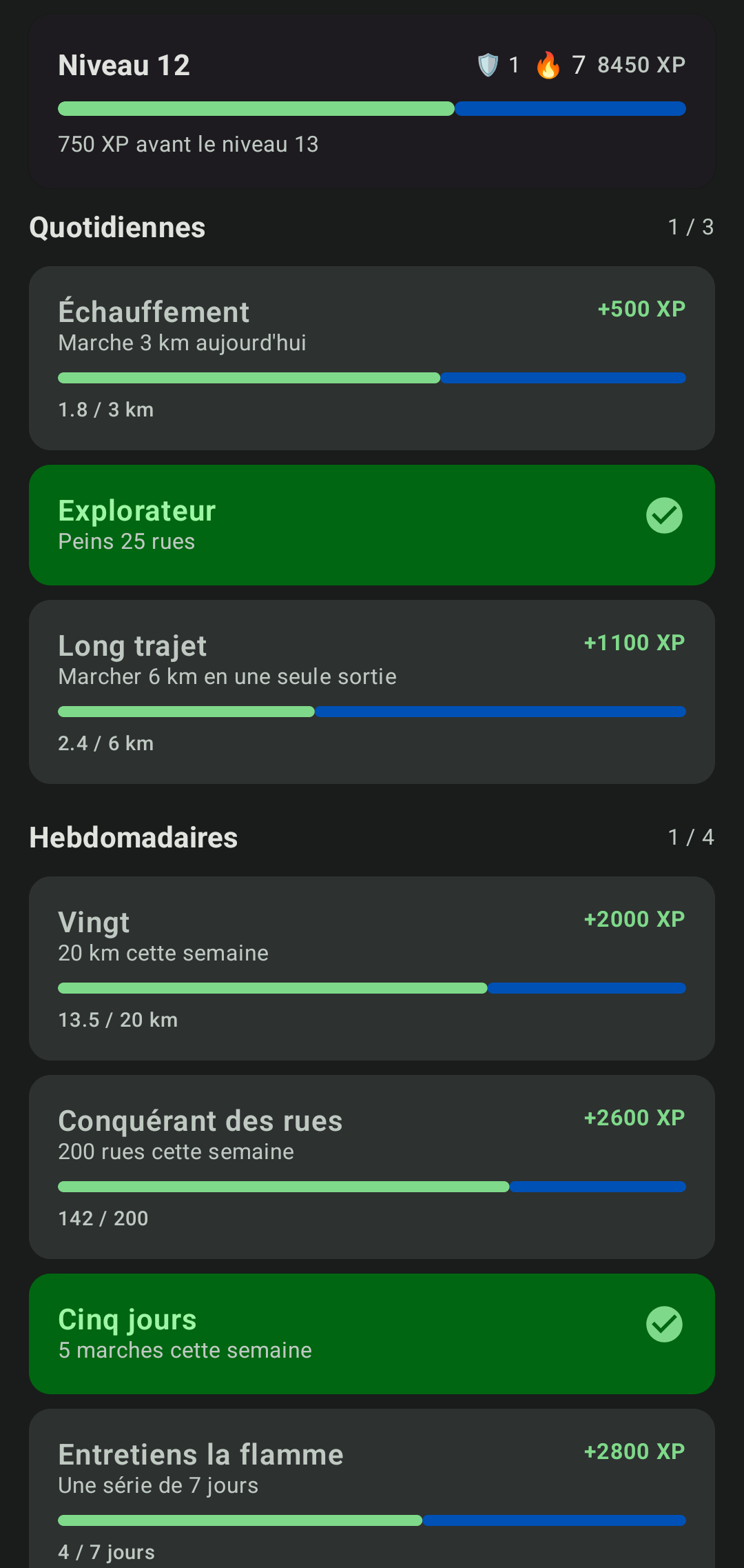 Capture d'écran de l'app StreetPainter — Quêtes à proximité