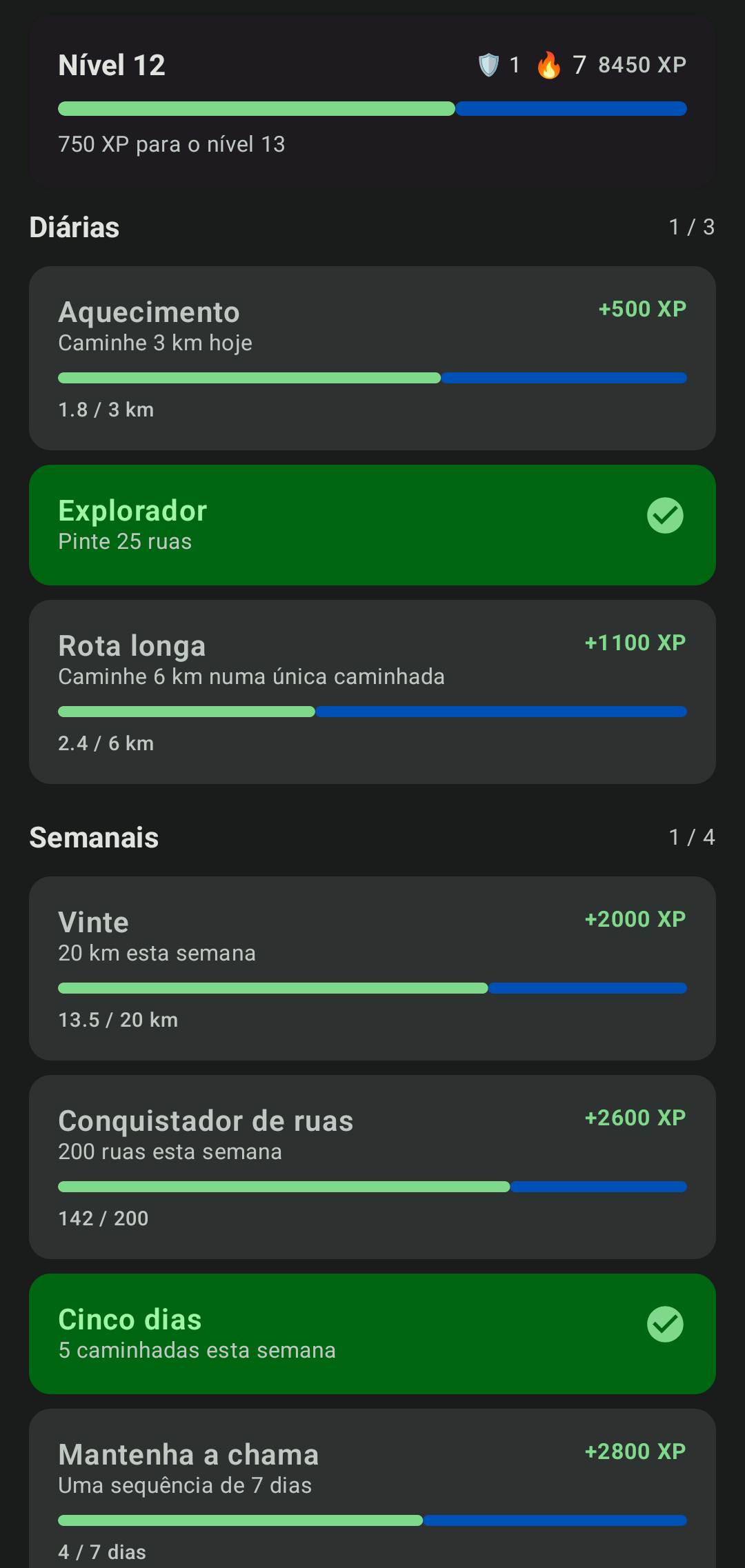 Captura do app StreetPainter — Missões por perto