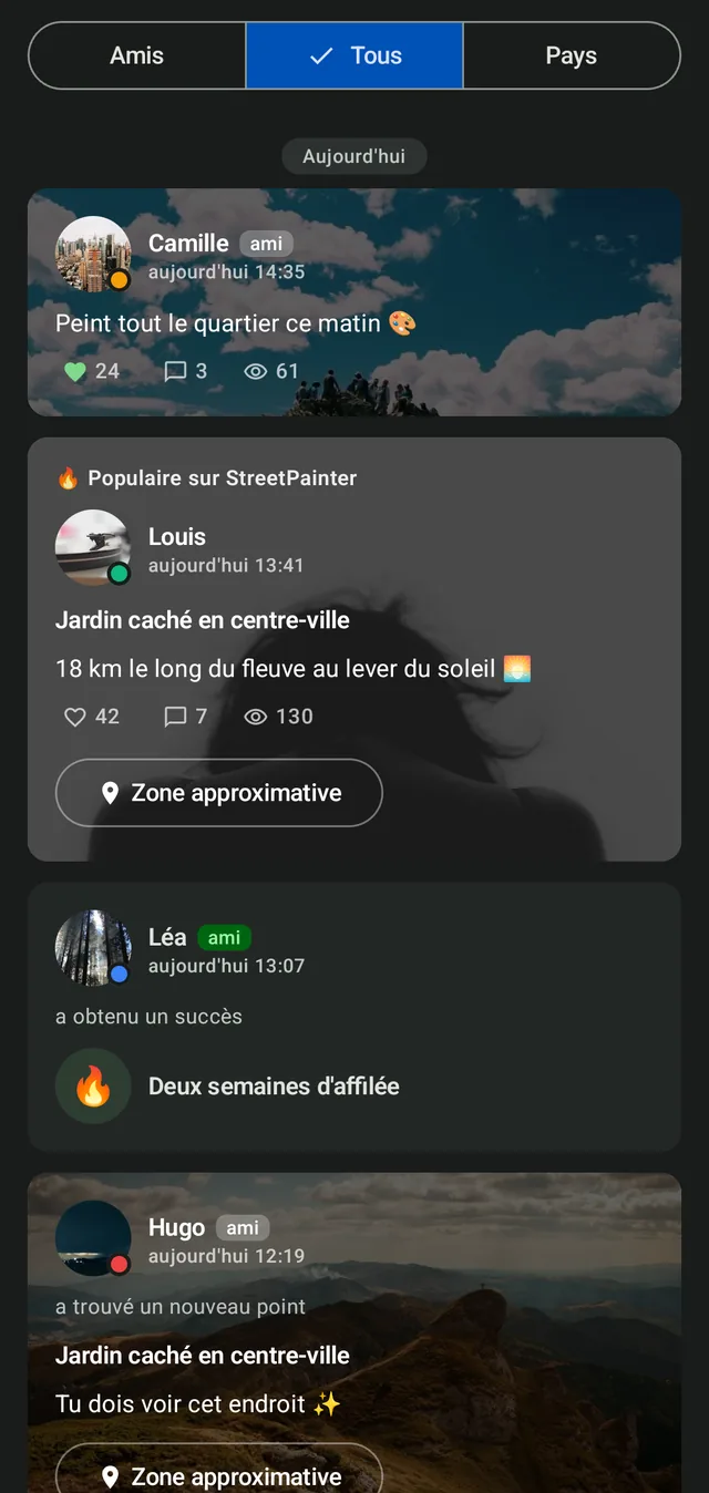 Le fil communautaire de StreetPainter