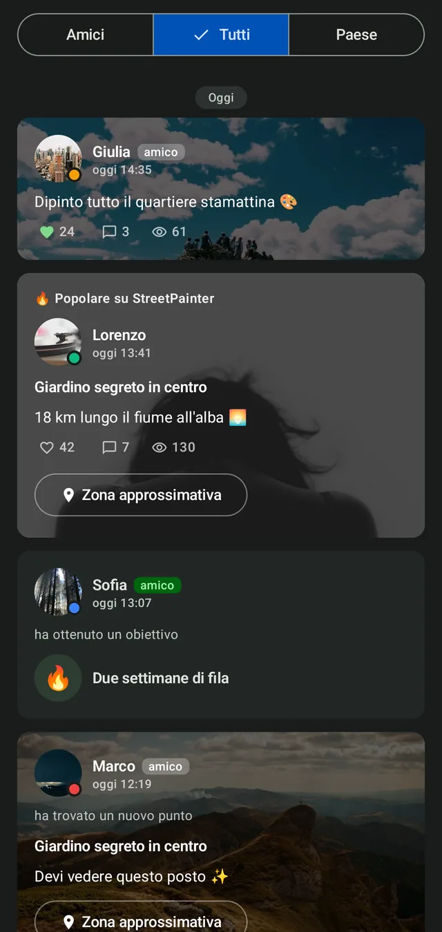 Il feed della community di StreetPainter