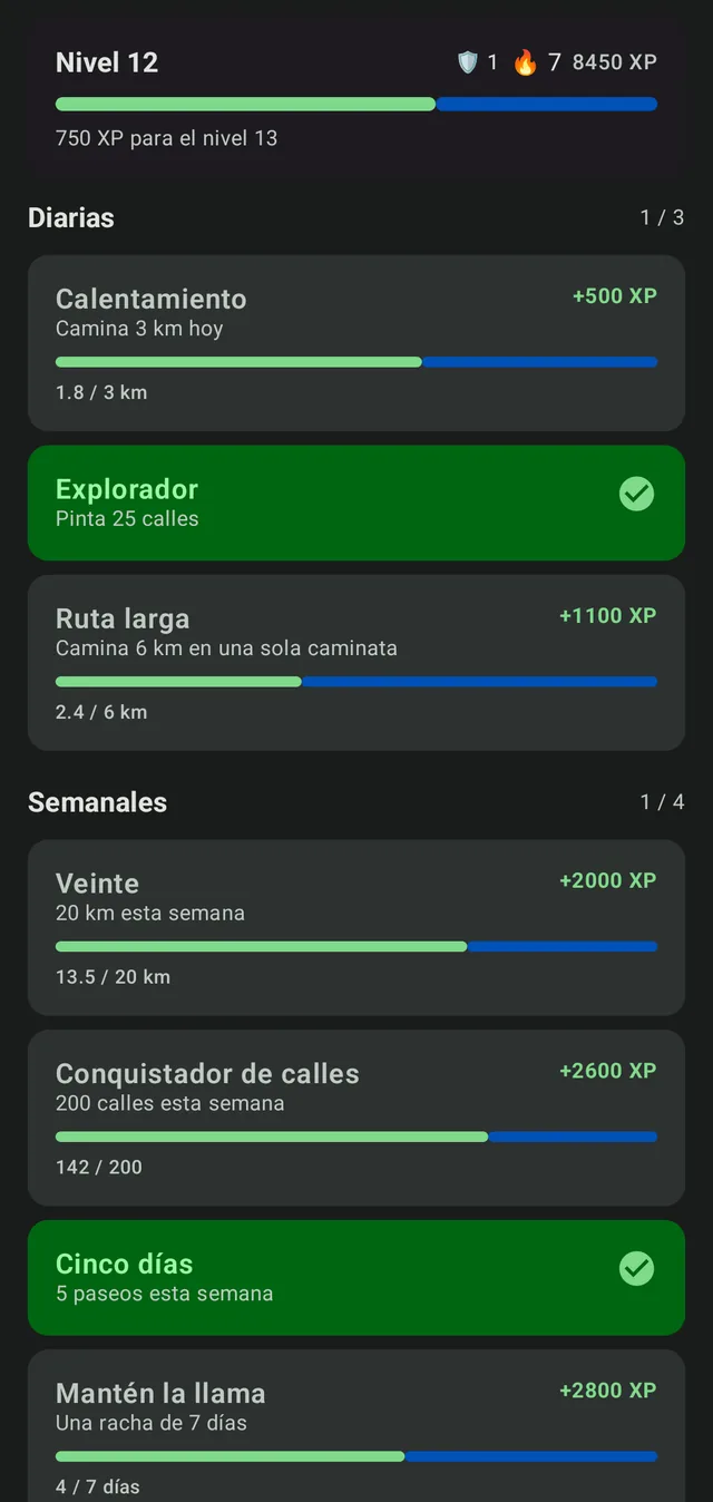 Misiones diarias y semanales en StreetPainter