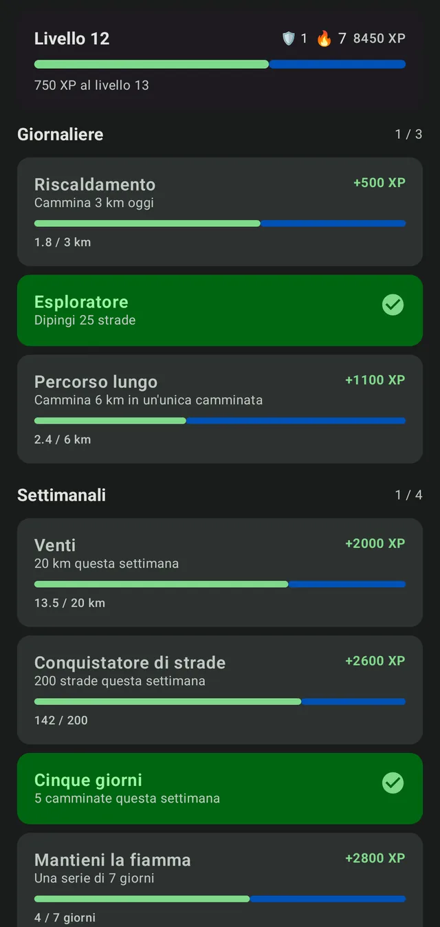 Missioni giornaliere e settimanali in StreetPainter